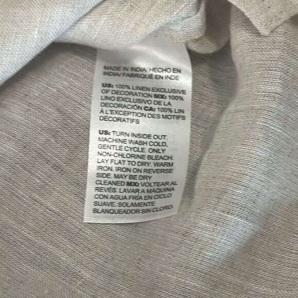 Chicos Size 0 Linen embroidered Top - Picture 11 of 11